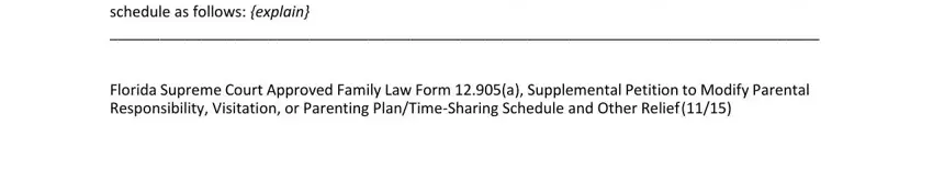 Completing section 4 of modification parental