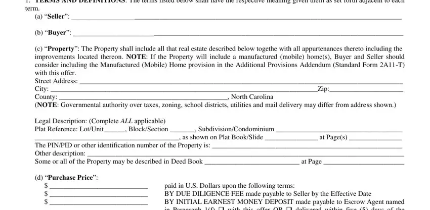 Part # 1 in submitting nc offer to purchase and contract form 12 t 2020