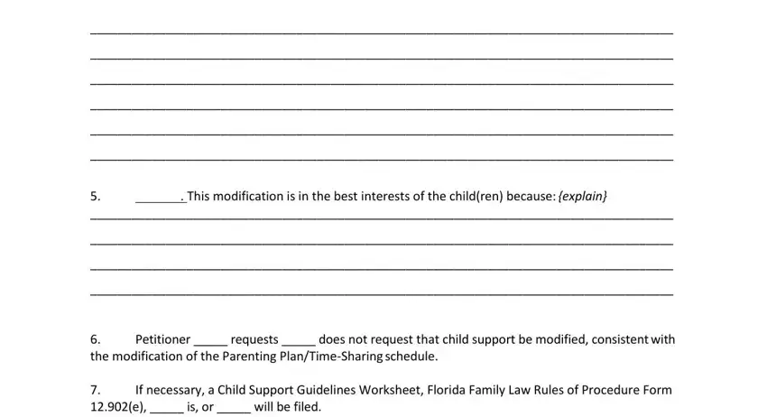 Part no. 5 of completing modification parental