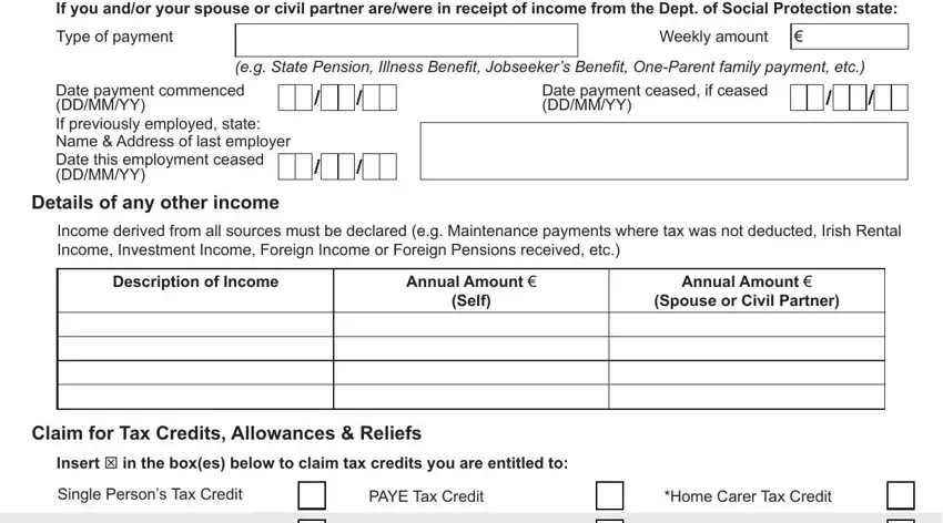 Writing segment 4 of form 12 a