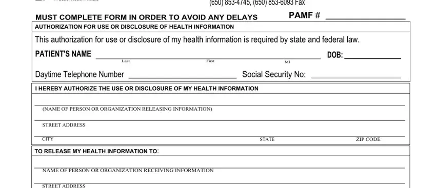 Completing segment 1 of pamf referral form