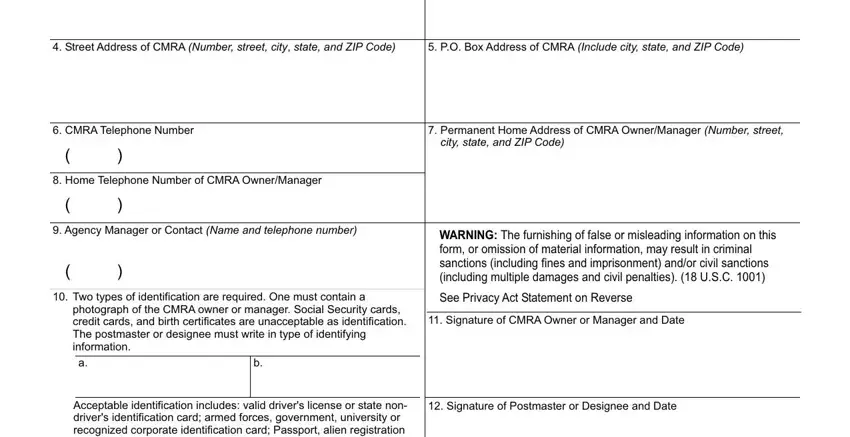 Writing section 2 in ps form 1583 a
