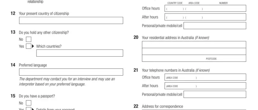 Never married or been in a de, Preferred language, and Do you hold any other citizenship in form 157a 2019