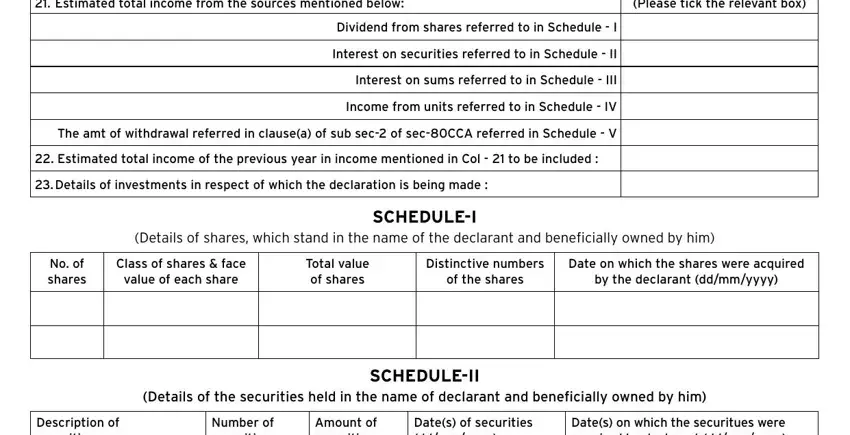 Estimated total income from the, value of each share, and Details of investments in respect inside pf form 15g filled sample download
