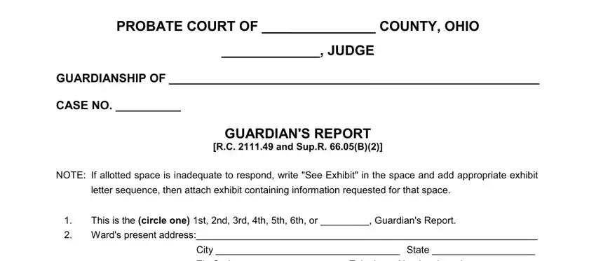 Step number 1 of filling out Form 17 7