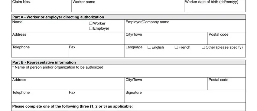 Part number 1 in filling in wsib form 6 printable