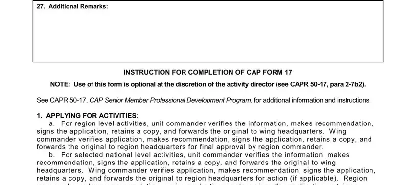 Part # 3 of filling in dwonload designated activities application form for reefugee