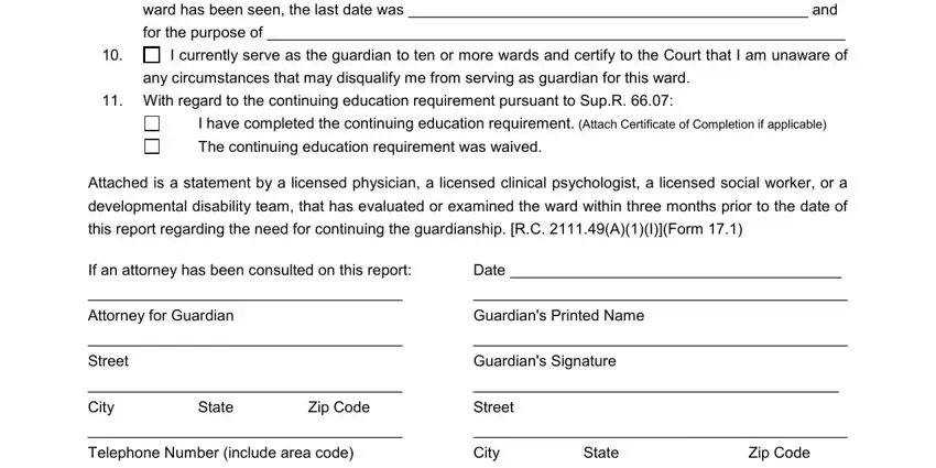 Step # 5 in filling in Form 17 7