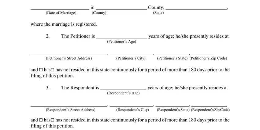 Writing part 2 in petition for dissolution of marriage kentucky