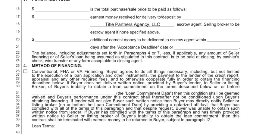 Stage number 2 in submitting special sale contract form 2043