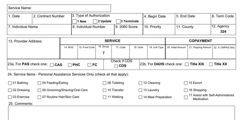 Step no. 1 in submitting dads form 2101