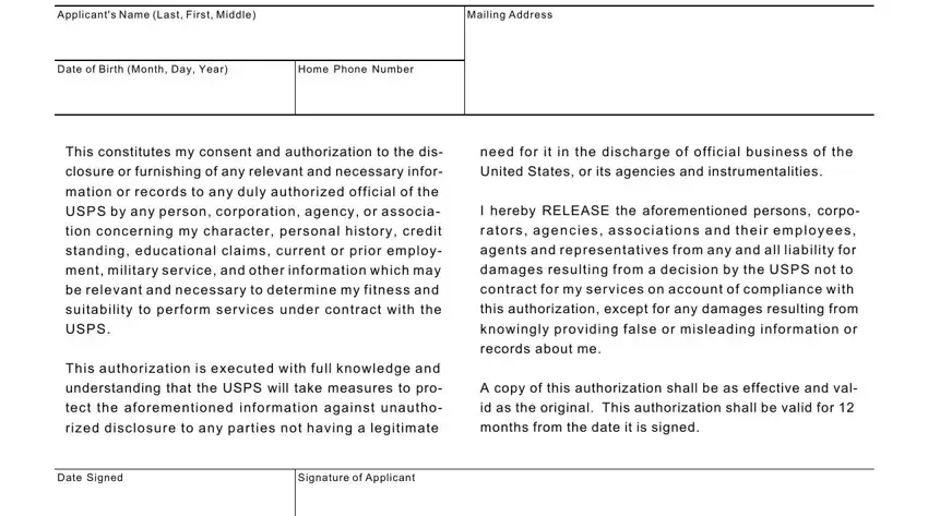 Filling out part 1 in how to form 2181 c