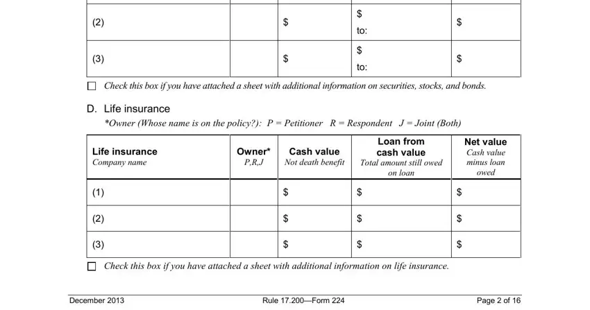 Filling in part 4 in iowa form financial affidavit dissolution marriage