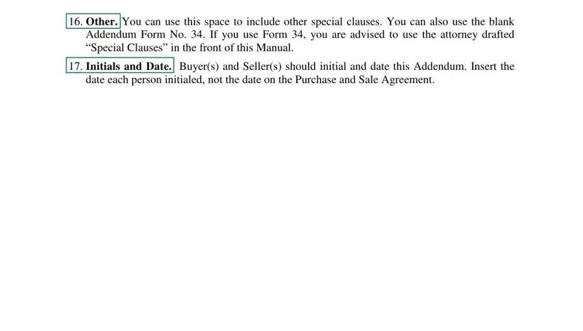 Initials and Date Buyers and, date each person initialed not the, and Other You can use this space to inside 22d