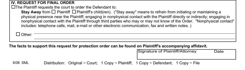 Step no. 3 of filling out lascivious