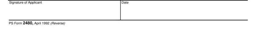 PS Form  April  Reverse, Signature of Applicant, and Date in ps forms printable
