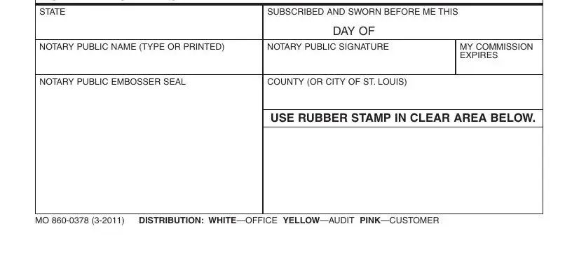 Writing part 2 of form 2519 missouri