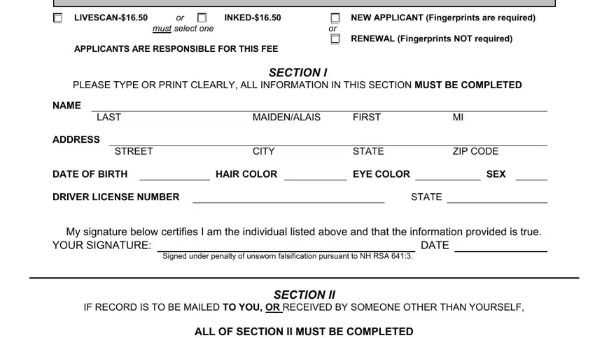Tips on how to complete state of new hampshire criminal release form part 1