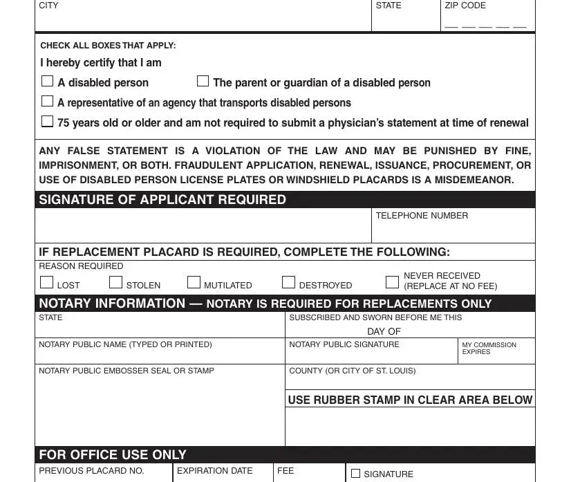 TELEPHONE NUMBER, A disabled person, and years old or older and am not inside form 2769