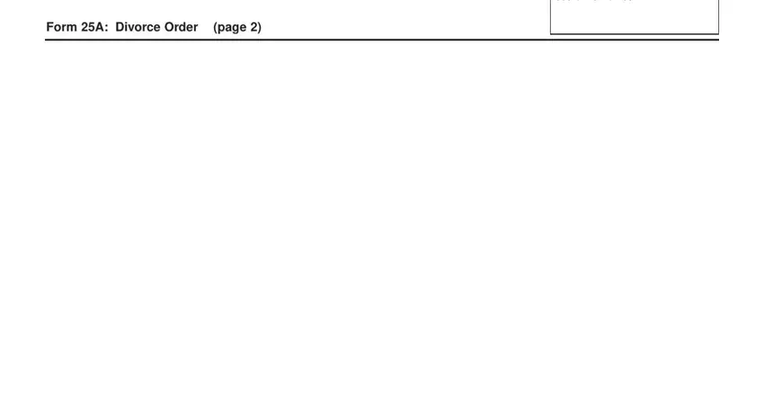 Filling in part 5 of form 25a divorce