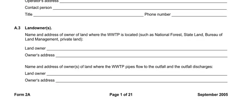Part number 2 in filling out blank ma 2a form
