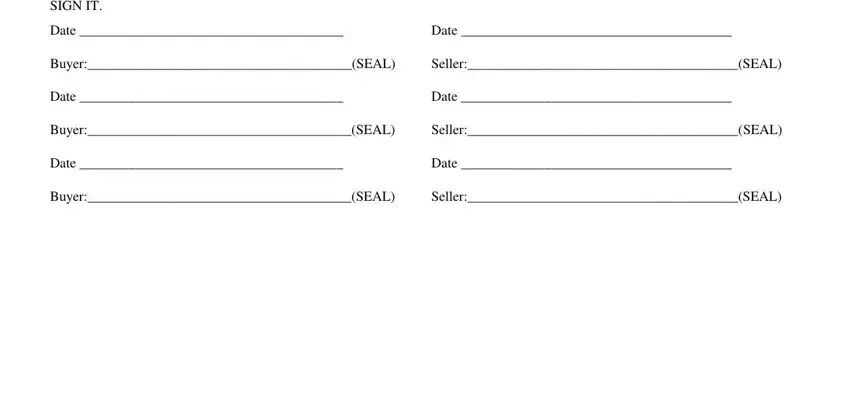 Filling in segment 3 of contingent sale addendum