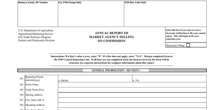 Stage no. 1 for filling in printable packers and stockyards 3003