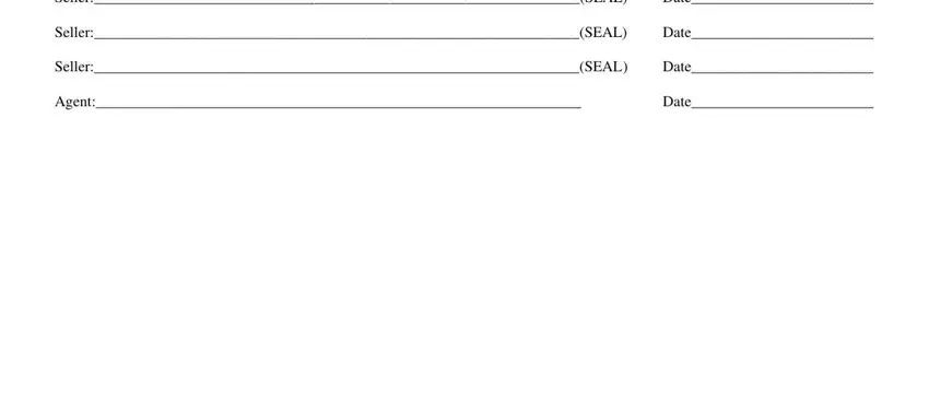 Date, Agents Acknowledgment initial, and Date of lead based paint addendum nc