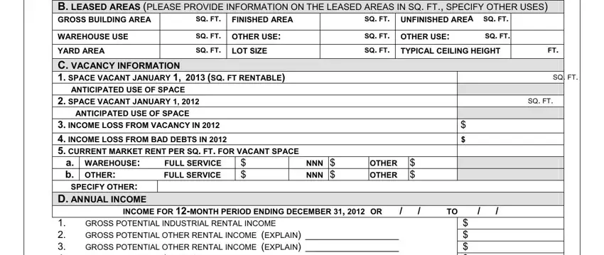 Filling in section 3 of Form 308B I