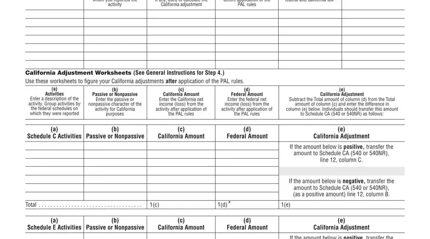 Filling in segment 3 of 1a