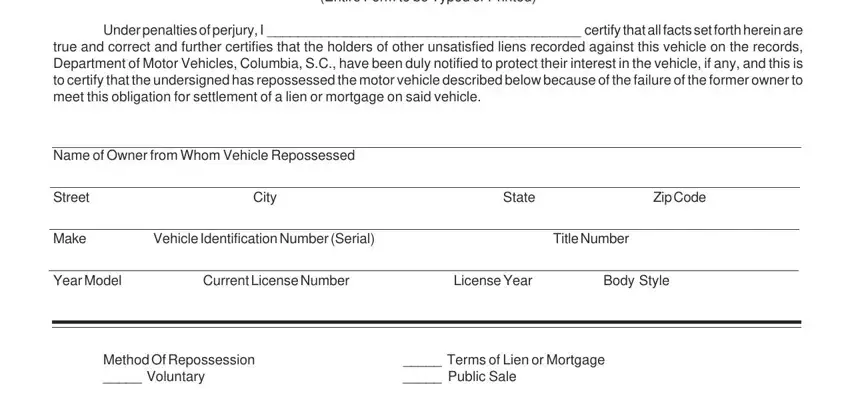 Filling in segment 1 of sc 4034 form
