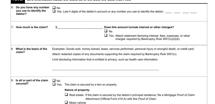 Completing segment 4 of form b410