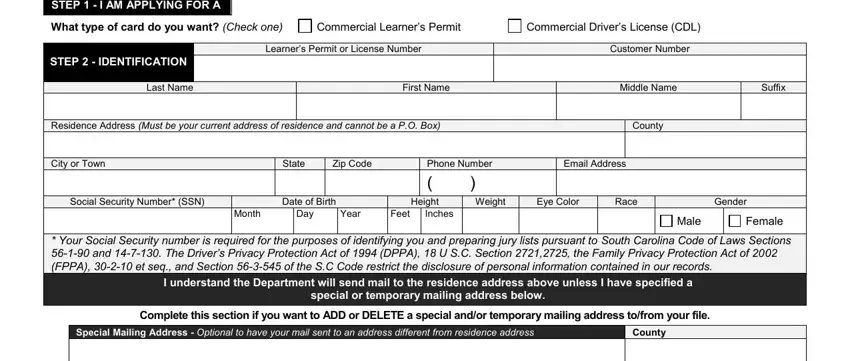 Tips to prepare south carolina application commercial driver portion 1