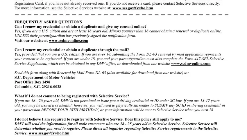 Form 447 conclusion process detailed (step 1)