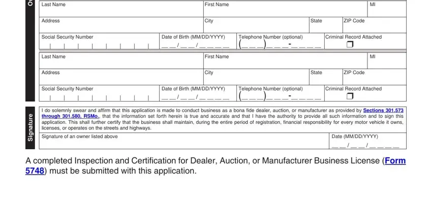 Step number 5 for filling in 4682