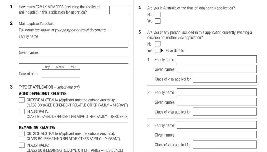 Completing section 1 of Form 47Of