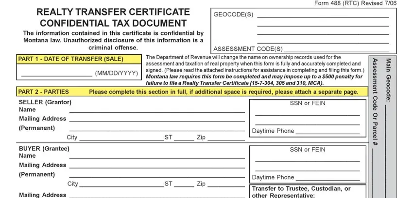 Form 488 writing process clarified (part 1)