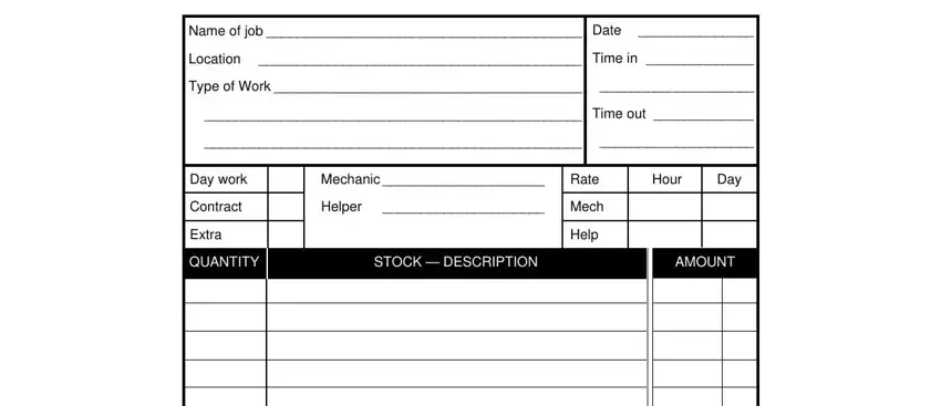 Completing segment 1 of plane ticket template