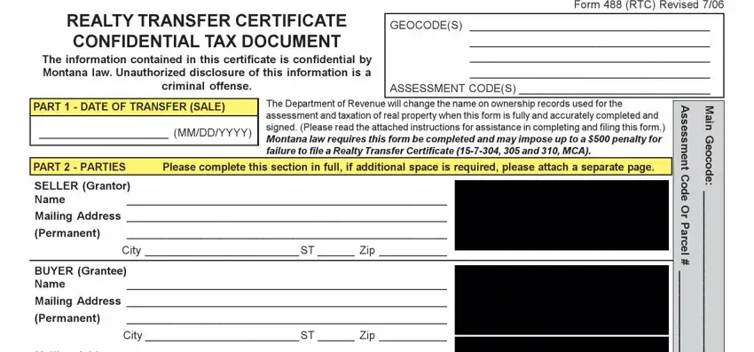 Step # 4 of submitting Form 488