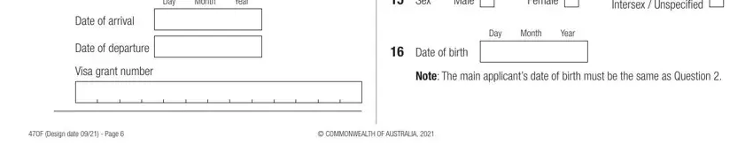 Part # 5 for filling out Form 47Of