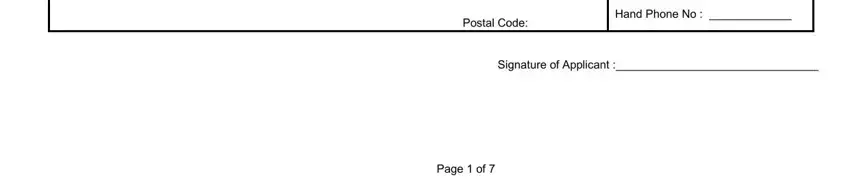 Filling in segment 3 of annex a form