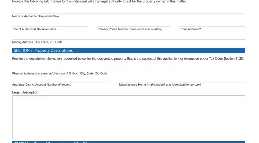 Filling in segment 4 of application you exemption get