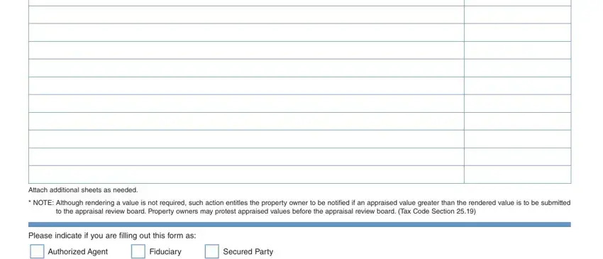 Completing section 4 in Form 50 152