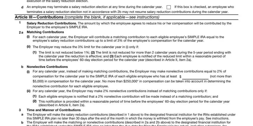 a Matching Contributions, b Nonelective Contributions, and ii For any calendar year the in 5305