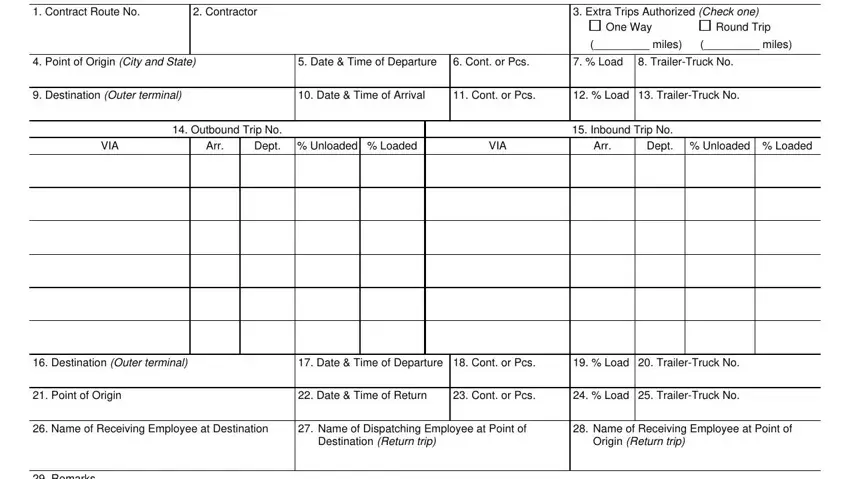 Filling in segment 1 in usps form 5397