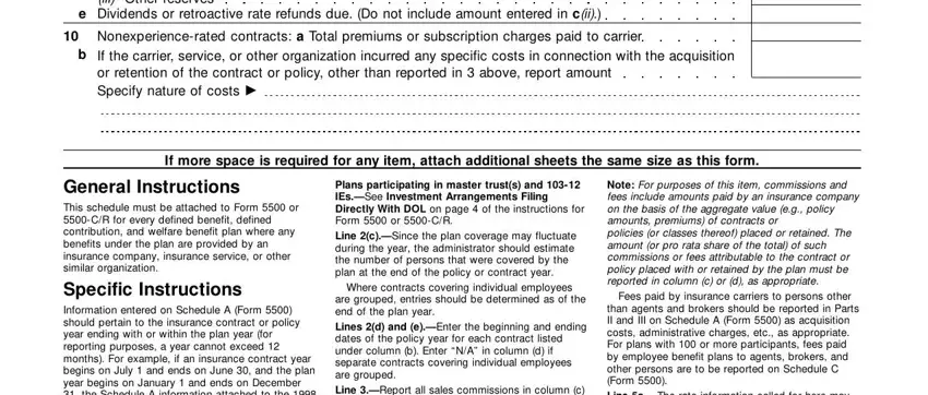 How to fill out Form 5500 Schedule A part 4