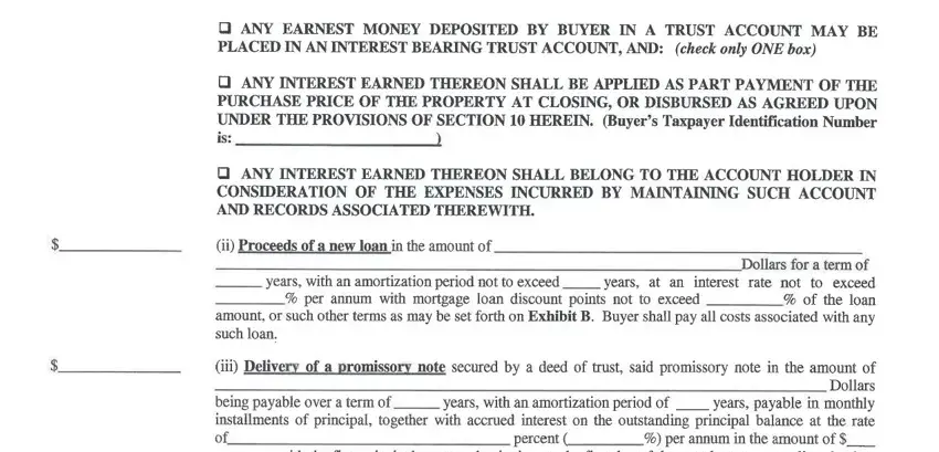 Filling in section 3 of nc real estate form 580t