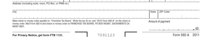 Tips on how to fill out Form 592 A part 3