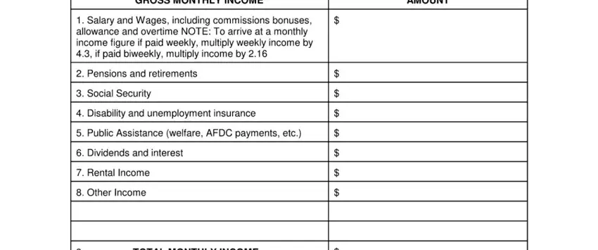 Filling in segment 3 of ms 805 finacial form