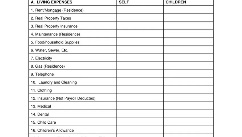 Filling out section 5 of ms 805 finacial form
